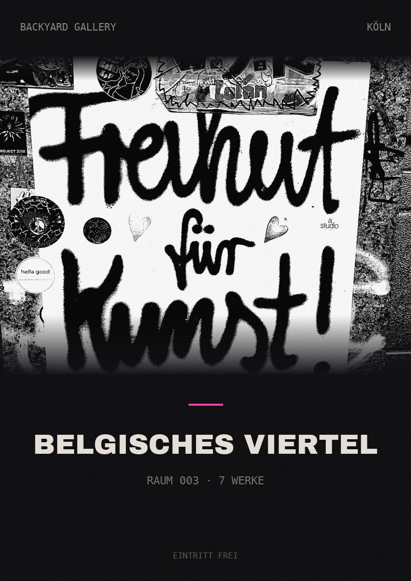 Raum 003 — Belgisches Viertel